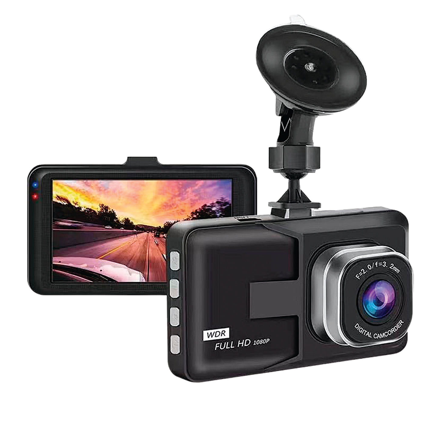 Visual Dashcam - 3" skærm med 1080p FULL HD