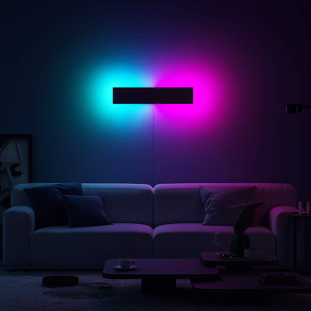 Visual GlowWall RGB – væglampe med smart app og dynamisk lyseffekt