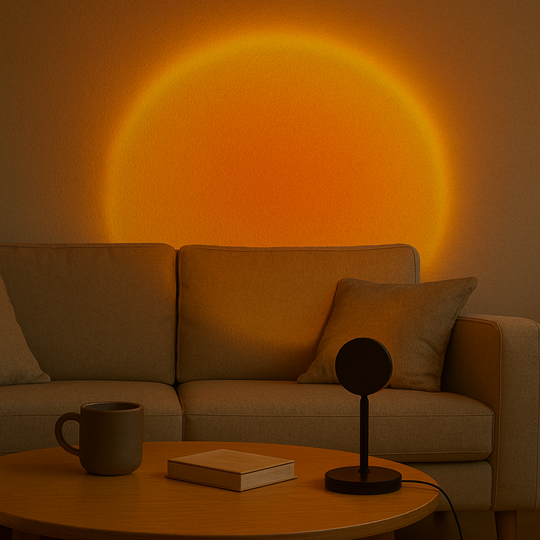 Visual Sunset Lampe – Justerbar sunset-lampe med app og fjernbetjening