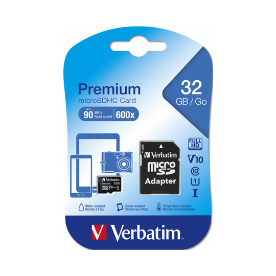 Micro SD kort 32GB Visual Micro SDHC Card Class 10 med adapter