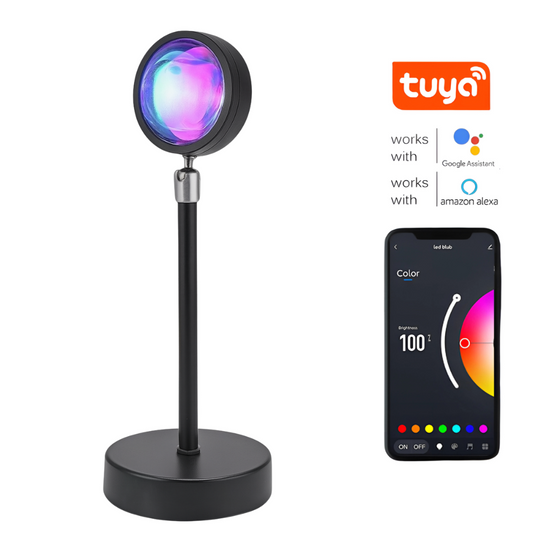 Visual Sunset Lampe – Justerbar sunset-lampe med app og fjernbetjening