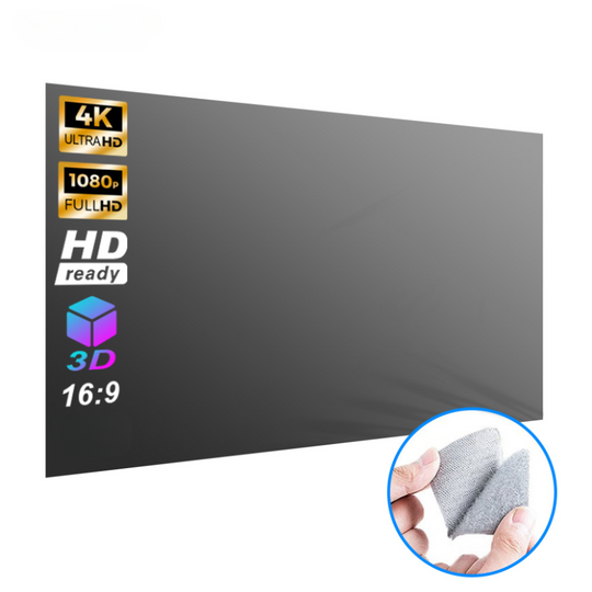 Visual Screen – Nem 100" Projektor lærred med Velcro Opsætning