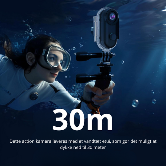 Visual GoCam Mini - Mini Action Kamera med 4K, App og Vandtæt Design