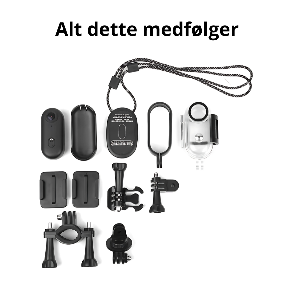 Visual GoCam Mini - Mini Action Kamera med 4K, App og Vandtæt Design