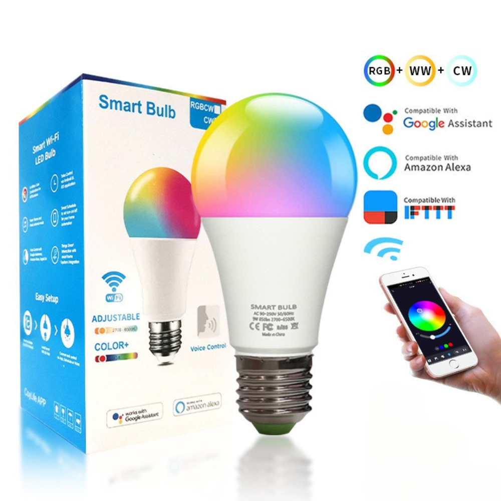 Visual Smart Bulb – LED-pære (E27) med RGBCW og appstyring – Nordic Visual